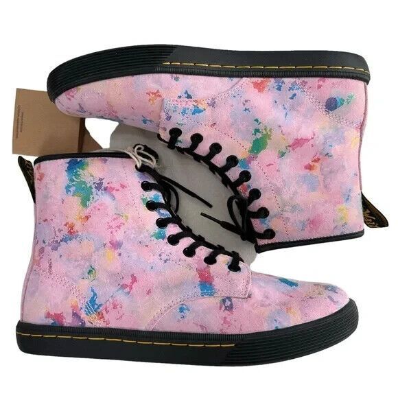 Dr. Martens Sheridan Pink Confetti Suede Lace-Up Boots Women’s Size 8 NEW!! - Picture 7 of 16